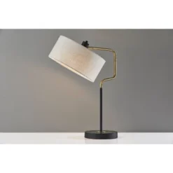 Jacob Table Lamp Black/Brass - Adesso -Adesso GUEST e152e8f5 79ea 4b85 b118 e2ce36c568c9