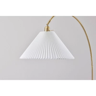 Adesso Delaney Floor Lamp Antique Brass: 72" High With 3-Way Rotary Switch, ETL Listed 5 Adesso Delaney Floor Lamp Antique Brass: 72" High With 3-Way Rotary Switch, ETL Listed - Image 3