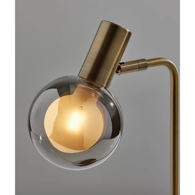 Adesso Starling Desk Lamp (Includes LED Light Bulb) Brass: Modern Glass Shade, ETL Listed, 3000K Warm Light 3 Adesso Starling Desk Lamp (Includes LED Light Bulb) Brass: Modern Glass Shade, ETL Listed, 3000K Warm Light - Image 2