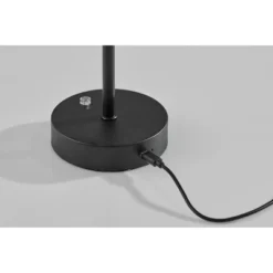 Adesso Tommy Cordless Table Lamp (Includes LED Light Bulb) Black: Modern Desk Lamp, Touch Sensor, 3-Way Dimming, UL Listed, Metal Shade