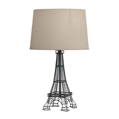 Adesso Eiffel Tower Table Lamp Black/Beige: Acrylic 3-D Base, No Assembly, UL Listed, Modern Decor 4 Adesso Eiffel Tower Table Lamp Black/Beige: Acrylic 3-D Base, No Assembly, UL Listed, Modern Decor - Image 2