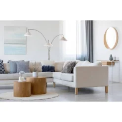 Braxton 3 Arm Arc Lamp Brushed Steel - Adesso -Adesso GUEST e8911b3c 191f 4897 a5e3 720744c24a9f