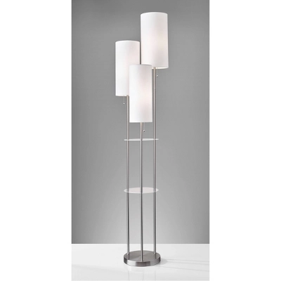 68" Trio Floor Lamp Silver - Adesso 3 68" Trio Floor Lamp Silver - Adesso