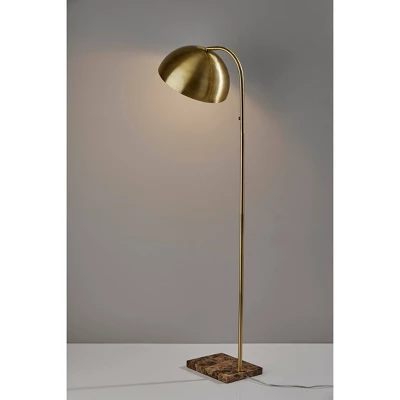 Paxton Floor Lamp Antique Brass - Adesso 5 Paxton Floor Lamp Antique Brass - Adesso - Image 3