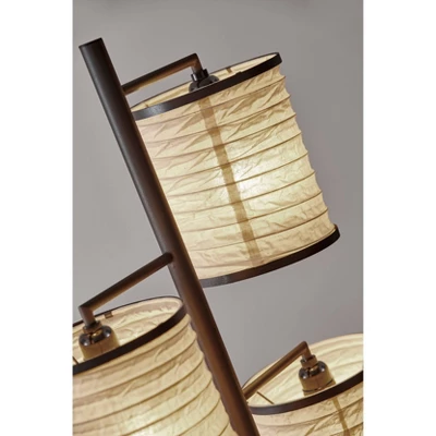 74" Bellows Tree Lamp Brown - Adesso 5 74" Bellows Tree Lamp Brown - Adesso - Image 3