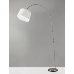 Goliath Arc Lamp Brushed Steel - Adesso -Adesso GUEST f8725df3 42ce 4b09 8470 309468bba700
