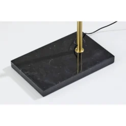 Adesso Cullen Arc Lamp (Includes LED Light Bulb) With Smart Switch Antique Brass: Marble Base, Frosted Diffuser, ETL Listed, Touch Sensor -Adesso GUEST f8d498d6 b63f 4235 81f2 70bbe3f6025b