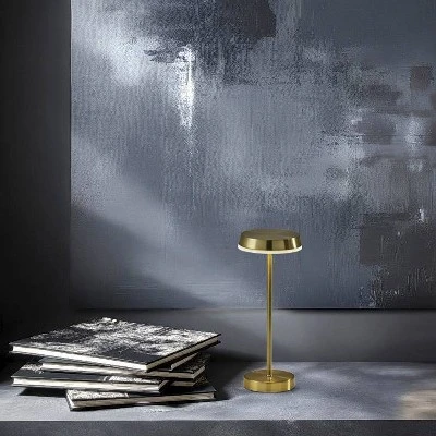 Adesso Tommy Cordless Table Lamp (Includes LED Light Bulb) Antique Brass: Modern Metal Desk Lamp, 3-Way Touch Sensor, UL Listed 6 Adesso Tommy Cordless Table Lamp (Includes LED Light Bulb) Antique Brass: Modern Metal Desk Lamp, 3-Way Touch Sensor, UL Listed - Image 4