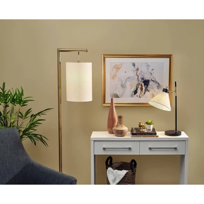 Reggie Floor Lamp Antique Brass - Adesso 4 Reggie Floor Lamp Antique Brass - Adesso - Image 2